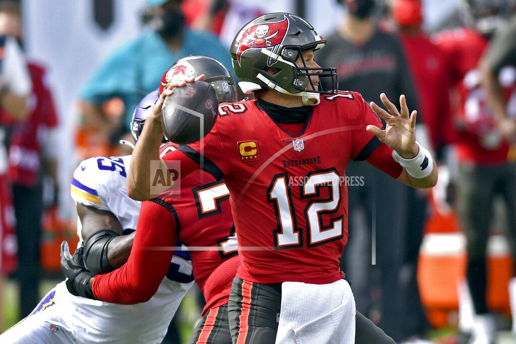 Jason Behnken Tampa Bay Buccaneers quarterback Tom Brady (12) throws a pass against the Minnesota Vikings during the first half of an NFL football game Sunday, Dec. 13, 2020, in Tampa, Fla. (AP Photo/Jason Behnken)