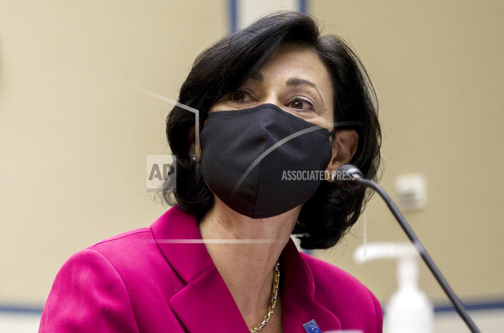 Amr Alfiky Dr. Rochelle Walensky, director of the Centers for Disease Control and Prevention speaks during a House Select Subcommittee on the Coronavirus Crisis on the Capitol Hill in Washington, Thursday, April 15, 2021. (Amr Alfiky/The New York Times via AP, Pool)