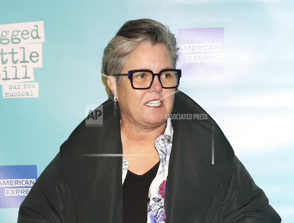 Greg Allen FILE - This Dec. 5, 2019 file photo shows Rosie O'Donnell at the "Jagged Little Pill" Broadway opening night in New York. O’Donnell brought her talk show “The Rosie O'Donnell Show” back to raise more than $600,000 for virus victims. The money raised through the event went to The Actors Fund to help those suffering during the coronavirus. (Photo by Greg Allen/Invision/AP, File)
