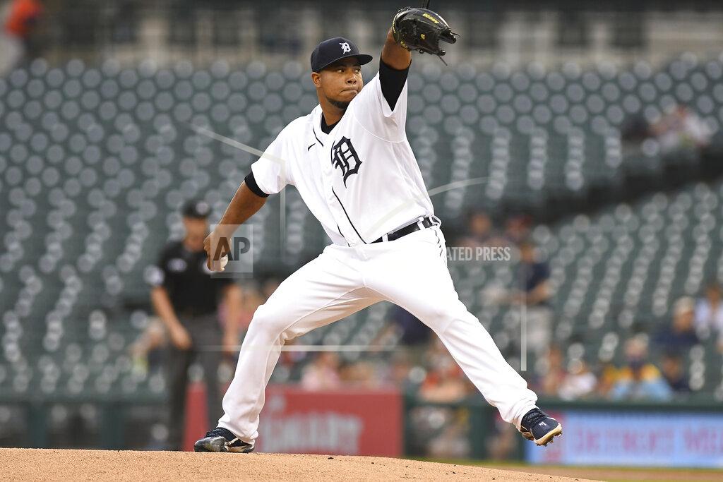 Lon Horwedel Detroit Tigers pitcher Wily Peralta winds up during the first inning of the team's baseball game against the Milwaukee Brewers in Detroit, Tuesday, Sept. 14, 2021. (AP Photo/Lon Horwedel)