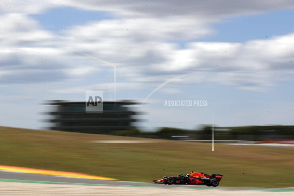 Manu Fernandez Red Bull driver Max Verstappen of the Netherlands steers his car during the first free practice session ahead of the Portugal Formula One Grand Prix at the Algarve International Circuit near Portimao, Portugal, Friday, April 30, 2021. The Portugal Grand Prix will be held on Sunday. (AP Photo/Manu Fernandez)