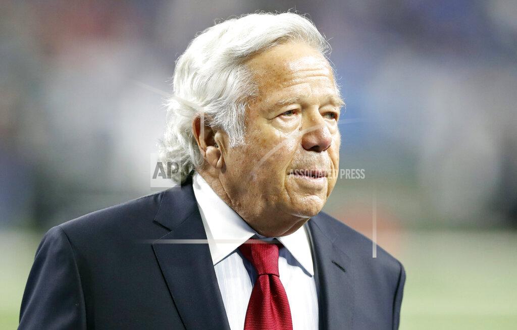 FILE - In this Sept. 23, 2018, file photo, New England Patriots owner Robert Kraft walks on the sidelines before an NFL football game against the Detroit Lions in Detroit. Kraft has pleaded not guilty to two counts of misdemeanor solicitation of prostitution. Kraft’s attorney Jack Goldberger filed the written plea in Palm Beach County, Fla., court documents released Thursday, Feb. 28, 2019. The 77-year-old Kraft is requesting a non-jury trial. (AP Photo/Carlos Osorio, File)