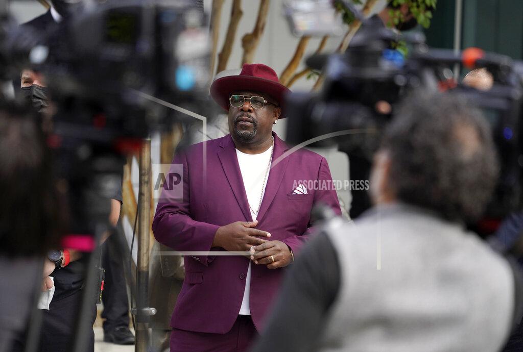 Chris Pizzello Cedric the Entertainer, host of Sunday's 73rd Primetime Emmy Awards, waits to take the stage during the show's Press Preview Day, Wednesday, Sept. 14, 2021, at the Television Academy in Los Angeles. The awards show honoring excellence in American television programming will be held at the Event Deck at L.A. Live. (AP Photo/Chris Pizzello)