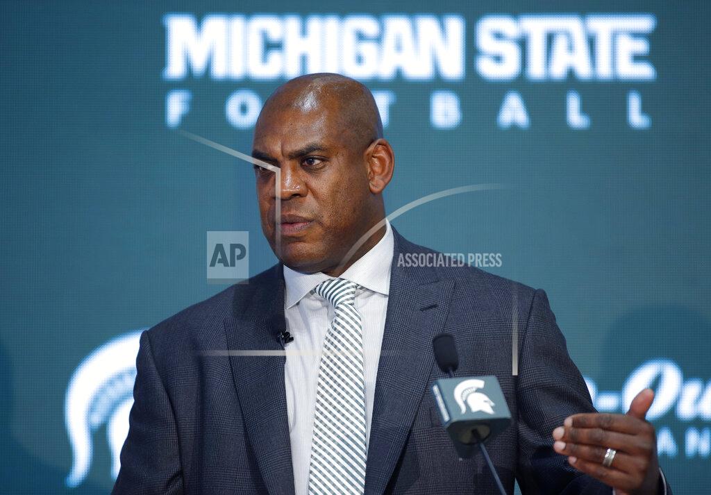 Al Goldis FILE - In this Wednesday, Feb. 12, 2020, file photo, Mel Tucker, Michigan State's new football coach, speaks during an introductory news conference in East Lansing, Mich. Big Ten is going to give fall football a shot after all.
Less than five weeks after pushing football and other fall sports to spring in the name of player safety during the pandemic, the conference changed course Wednesday, Sept. 16, 2020, and said it plans to begin its season the weekend of Oct. 23-24. (AP Photo/Al Goldis, File)
