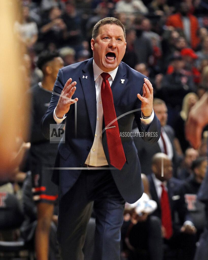Brad Tollefson Texas Tech coach Chris Beard yells at his players during the first half of an NCAA college basketball game against Texas, Monday, March 4, 2019, in Lubbock, Texas. (AP Photo/Brad Tollefson)
