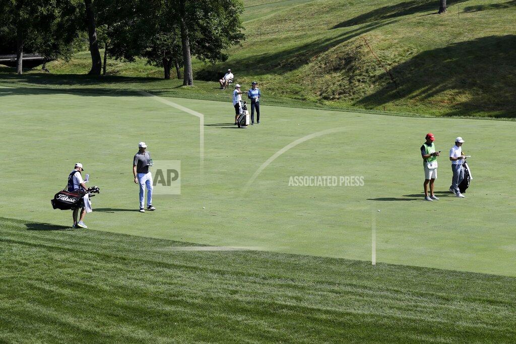 Darron Cummings Nick Watney, Dylan Fritelli, of South Africa, and Denny McCarthy play during opening round of the Workday Charity Open golf tournament, Thursday, July 9, 2020, in Dublin, Ohio. (AP Photo/Darron Cummings)