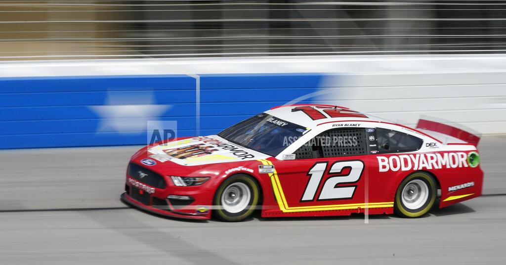 Brynn Anderson Ryan Blaney drives during a NASCAR Cup Series at Atlanta Motor Speedway on Sunday, March 21, 2021, in Hampton, Ga. (AP Photo/Brynn Anderson)