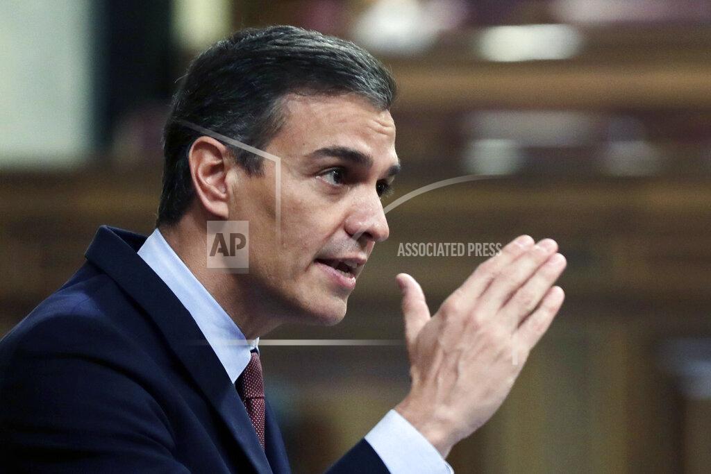 Manu Fernandez FILE - Spain's Prime Minister Pedro Sanchez speaks during a parliamentary session in Madrid, Spain, Wednesday Oct. 21, 2020. Sánchez is appealing for Spaniards to pull together and defeat the new coronavirus, warning: “The situation is serious.” Sanchez, in a televised address to the nation Friday, acknowledged public fatigue with restrictions to contain the spread of COVID-19. (AP Photo/Manu Fernandez, Pool)