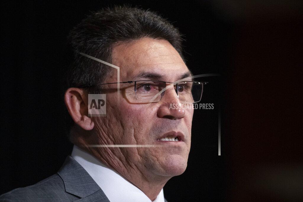 Alex Brandon Washington Redskins new head coach Ron Rivera speaks during a news conference at the team's NFL football training facility, Thursday, Jan. 2, 2020 in Ashburn, Va. (AP Photo/Alex Brandon)