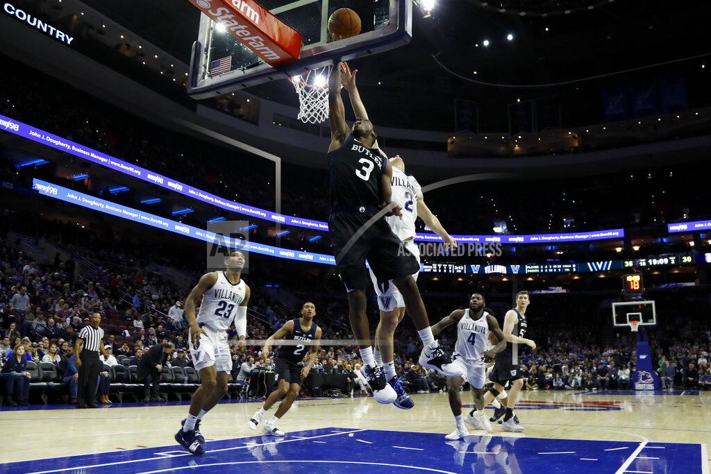 Matt Slocum Butler's Kamar Baldwin (3) goes up for a shot past Villanova's Collin Gillespie (2) during the second half of an NCAA college basketball game, Saturday, March 2, 2019, in Philadelphia. Villanova won 75-54. (AP Photo/Matt Slocum)