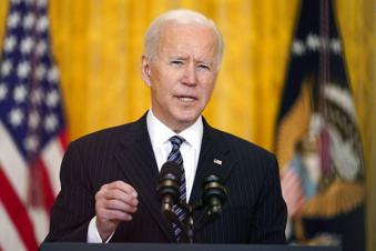 Biden says US to hit goal of 100 million vaccines on Friday Biden says US to hit goal of 100 million vaccines on Friday