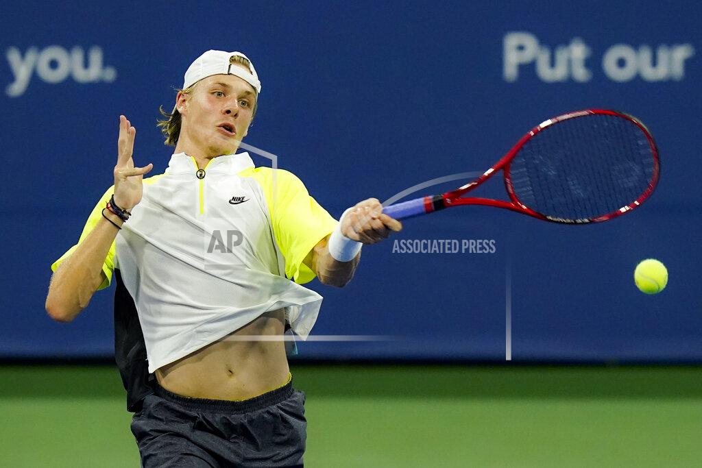 Frank Franklin Ii Denis Shapovalov, of Canada, returns to Marin Cilic, of Croatia, at the Western & Southern Open tennis tournament, Saturday, Aug. 22, 2020, in New York. (AP Photo/Frank Franklin II)