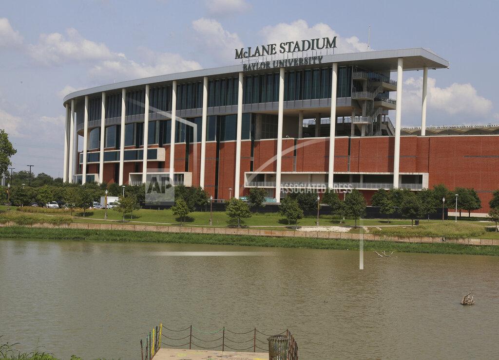 Baylor University's McLane Stadium is shown Friday, Sept. 18, 2020, in Waco, Texas. Baylor’s season opener against Houston, scheduled less than a week ago, was one of two FBS NCAA college football games postponed Friday, Sept. 18, 2020, the day before before they were supposed play. (Rod Aydelotte/Waco Tribune-Herald via AP)