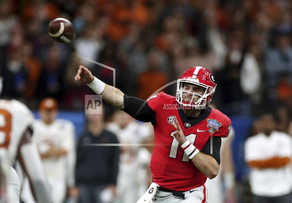 Rusty Costanza Georgia quarterback Jake Fromm throws a pass during the first half of the team's Sugar Bowl NCAA college football game against Texas in New Orleans, Tuesday, Jan. 1, 2019. (AP Photo/Rusty Costanza)