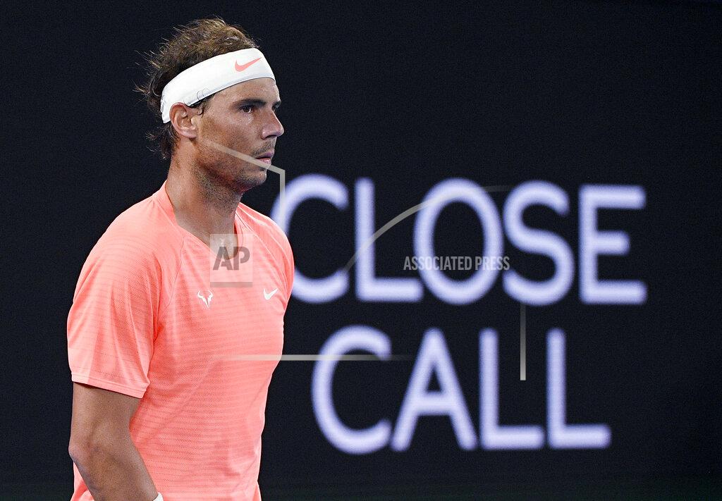 Andy Brownbill Spain's Rafael Nadal waits for a serve from Britain's Cameron Norrie during their third round match a the Australian Open tennis championships in Melbourne, Australia, Saturday, Feb. 13, 2021. (AP Photo/Andy Brownbill)