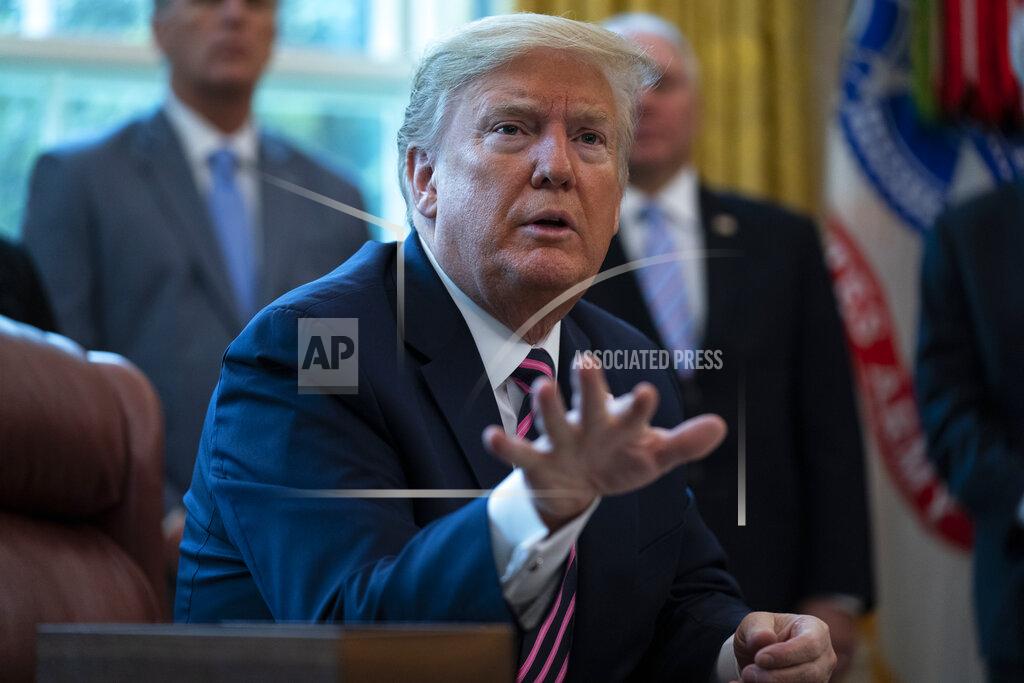 Evan Vucci President Donald Trump speaks after signing a coronavirus aid package to direct funds to small businesses, hospitals, and testing, in the Oval Office of the White House, Friday, April 24, 2020, in Washington. (AP Photo/Evan Vucci)