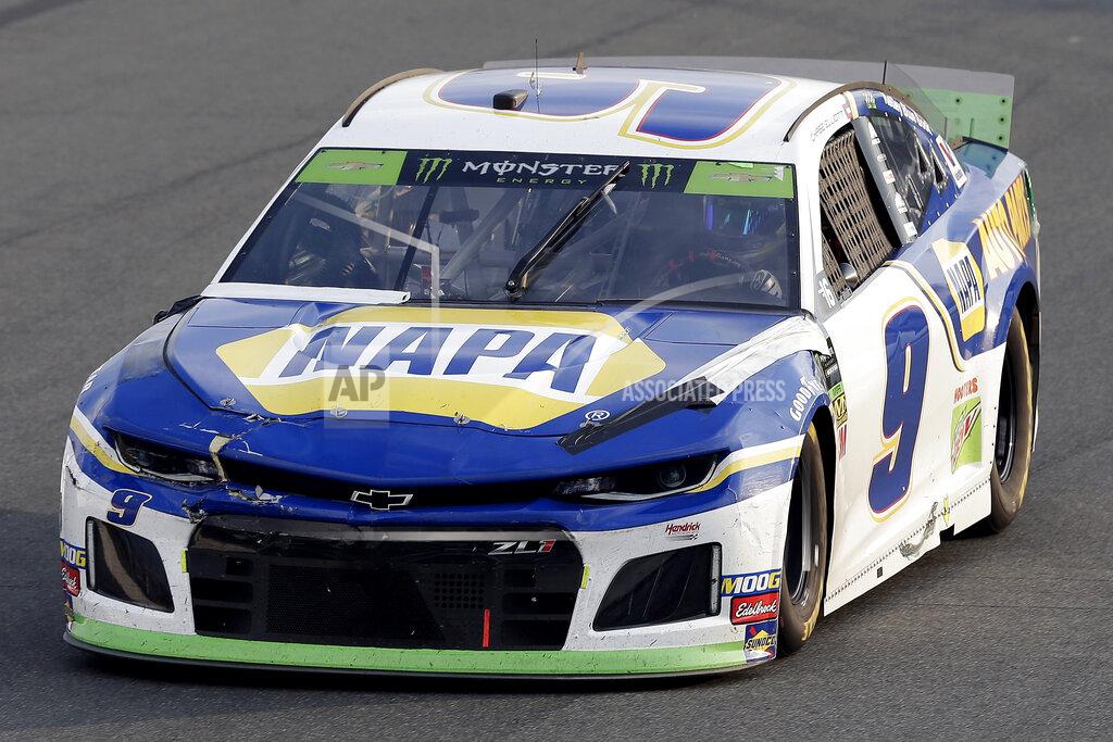 Gerry Broome Chase Elliott drives through Turn 2 during the NASCAR Cup Series auto race at Charlotte Motor Speedway in Concord, N.C., Sunday, Sept. 29, 2019. (AP Photo/Gerry Broome)