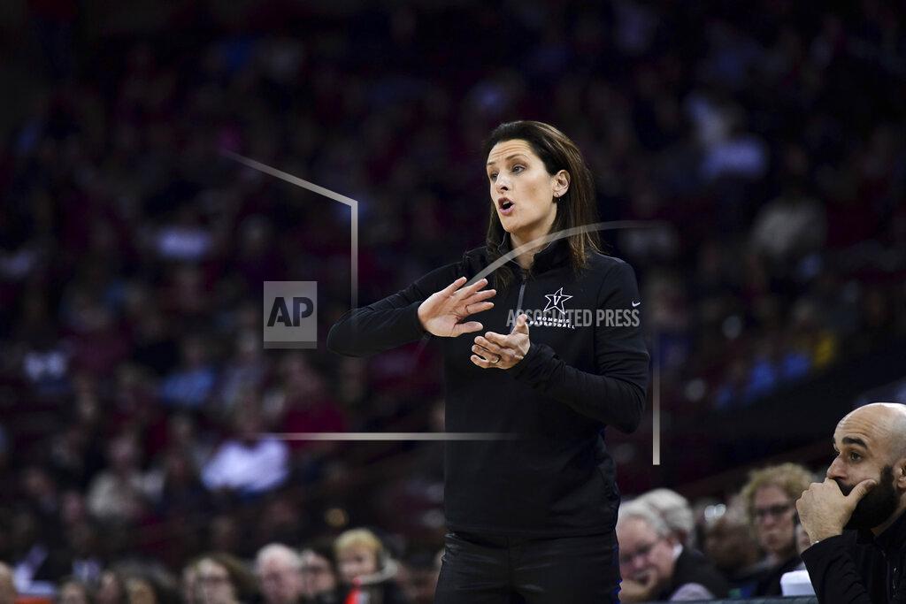 File-This Feb. 17, 2020, file photo shows Vanderbilt coach Stephanie White communicating with players during the first half of an NCAA college basketball game Monday, Feb. 17, 2020, in Columbia, S.C. Vanderbilt has fired White after five seasons and a 46-83 record. Athletic director Candice Lee announced Tuesday, April 6, 2021, that White will not return. Lee thanked White and her staff for helping the players navigate the challenges during the coronavirus pandemic over the past year. “As I continued my evaluation of the program, I ultimately concluded that change is needed at this time,” Lee said in a statement. "I wish Stephanie and her family the best.” (AP Photo/Sean Rayford, File)