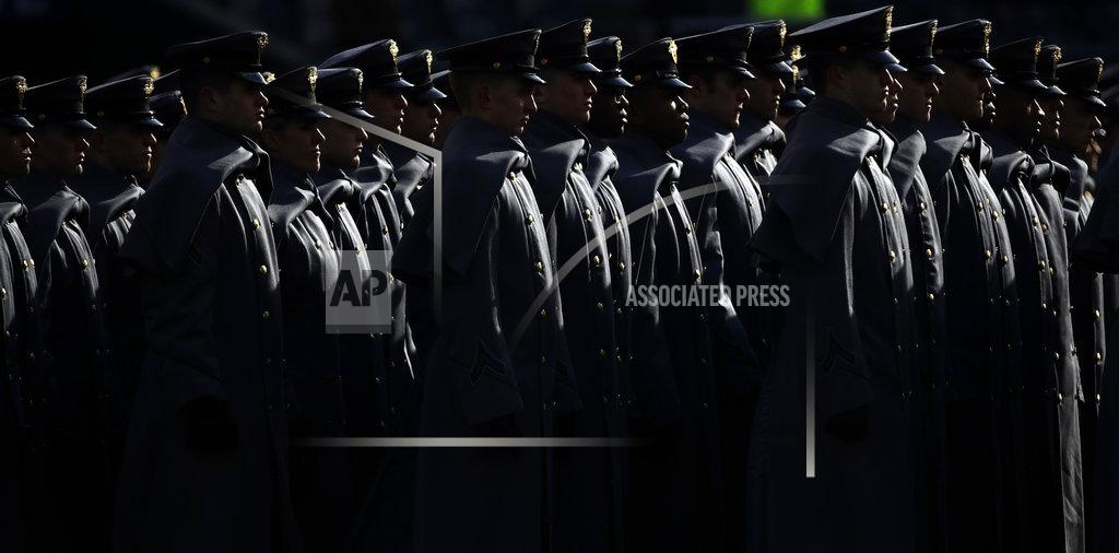 Matt Rourke Army cadets march onto the field ahead of an NCAA college football against Navy, Saturday, Dec. 8, 2018, in Philadelphia. (AP Photo/Matt Rourke)