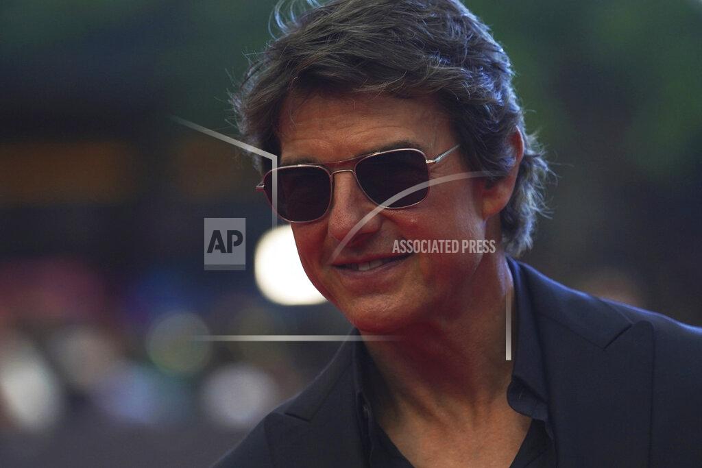 Marco Ugarte Tom Cruise poses for photos during a red carpet event for the movie “Top Gun: Maverick”, in Mexico City, Friday, May 6, 2022. (AP Photo/Marco Ugarte)