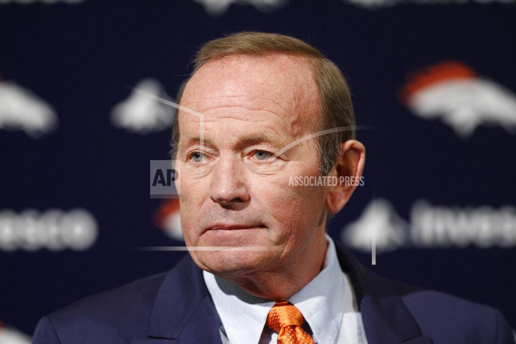 Ed Andrieski FILE - In this Jan. 5, 2011, file photo, Denver Broncos owner Pat Bowlen looks on during a news conference at the team's NFL football headquarters in Englewood, Colo. The Broncos have cleared their final legal hurdle to begin the process of transferring ownership of the team, likely through a sale of the franchise valued at nearly $4 billion. Denver County District Court Judge Shelley I. Gilman ruled Tuesday, Jan. 11, 2022, that a right of first refusal agreement between late owners Pat Bowlen and Edgar Kaiser “is no longer valid or enforceable in any respect” and "has terminated in its entirety." (AP Photo/ Ed Andrieski, File)