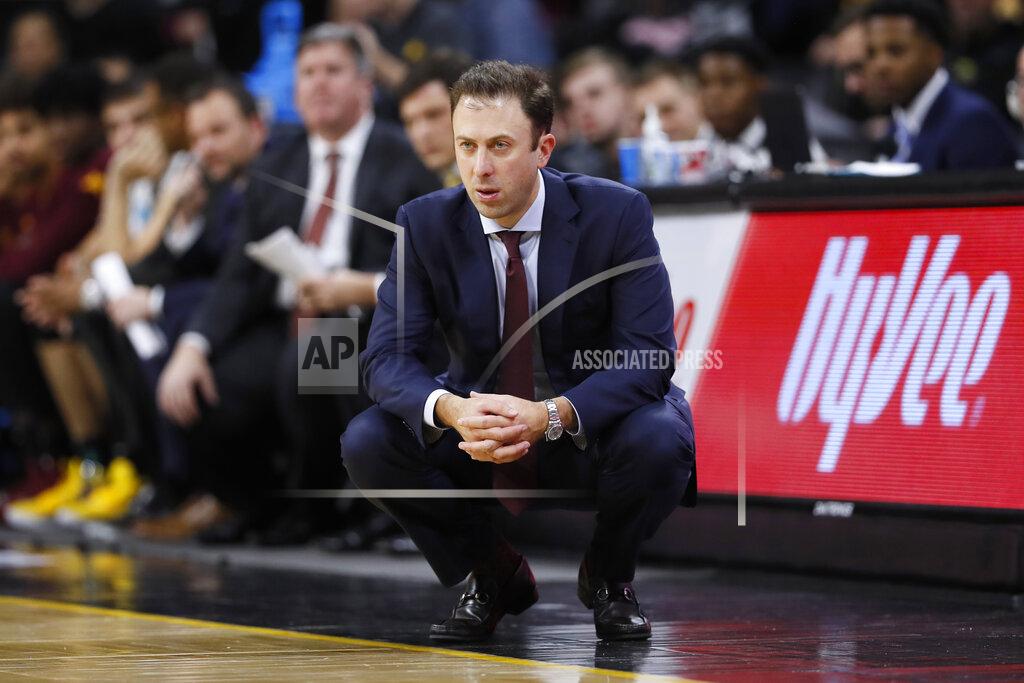 Charlie Neibergall FILE - Minnesota head coach Richard Pitino watches from the bench during the second half of an NCAA college basketball game against Iowa, in Iowa City, Iowa in this Monday, Dec. 9, 2019, file photo. As coach Richard Pitino starts a pivotal eighth year at Minnesota, the Gophers will again try to bounce back from a bad season after finishing in 12th place in the Big Ten in 2019-20. (AP Photo/Charlie Neibergall, File)