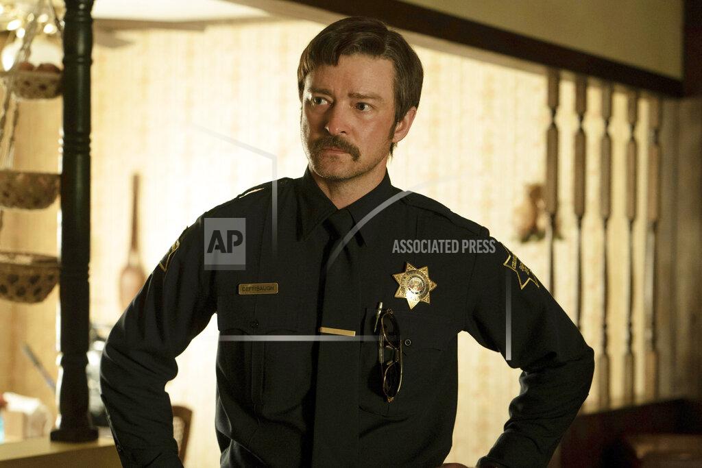Uncredited This image released by Hulu shows Justin Timberlake in a scene from the series "Candy." (Hulu via AP)