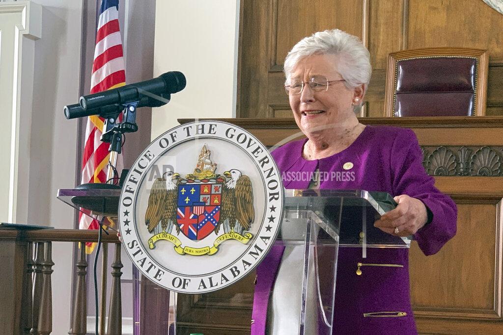 Kim Chandler Alabama Gov Kay Ivey announces that a statewide mask order will be extended through Oct. 2, 2020 during a press conference at the Alabama Capitol in Montgomery, Ala., on Thursday, Aug. 27, 2020. Ivey said the state is seeing a drop in COVID-19 cases and that the requirement to wear masks will keep the numbers moving downward. (Kim Chandler/Associated Press)