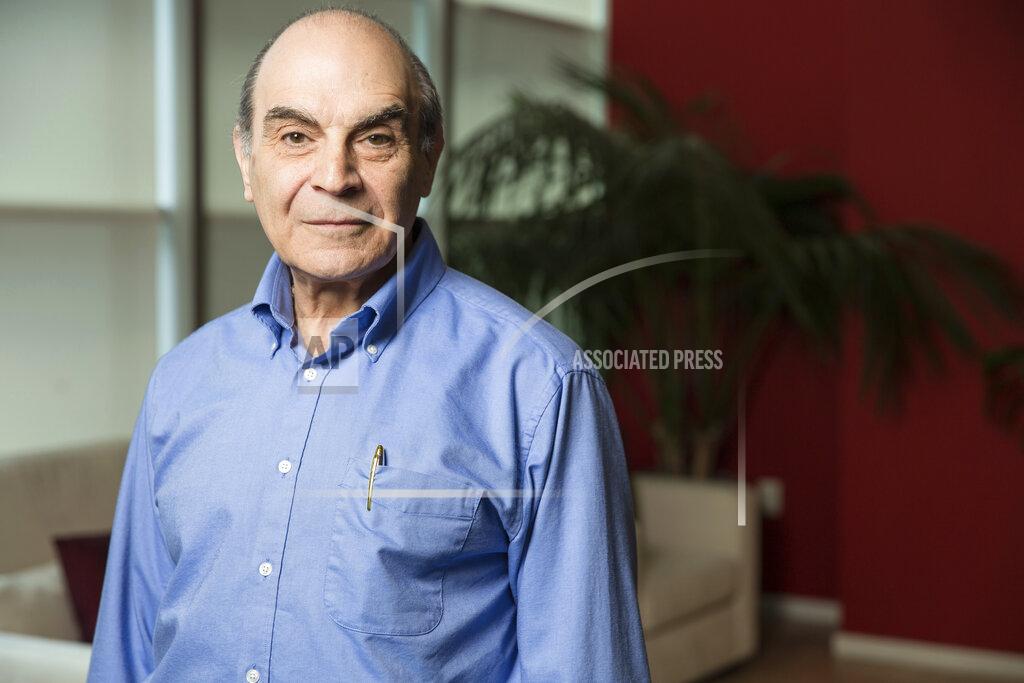 Casey Curry FILE - In this Friday, June 27, 2014 filephoto, David Suchet poses for a portrait during an interview in Los Angeles. Suchet, who played Agatha Christie's Hercule Poirot on television for almost 25 years has been knighted for services to entertainment in the Queen's Birthday honor list, it was announced late Friday, Oct. 9, 2020. (Photo by Casey Curry/Invision/AP, File)