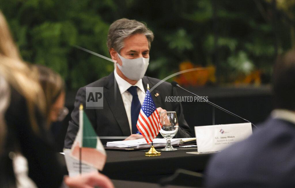 Evelyn Hockstein U.S. Secretary of State Antony Blinken attends a meeting with the foreign ministers of Mexico and Central American Integration System (SICA) member states at Intercontinental Hotel Costa Rica on Tuesday, June 1, 2021, in San Jose, Costa Rica. (Evelyn Hockstein/Pool via AP)