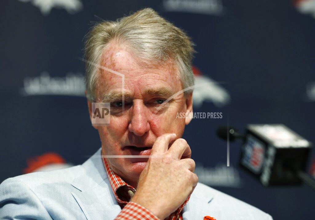David Zalubowski Joe Ellis, president and chief executive officer of the Denver Broncos, talks about the death of team owner Pat Bowlen during a news conference Monday, June 17, 2019, at the NFL football team's headquarters in Englewood, Colo. (AP Photo/David Zalubowski)