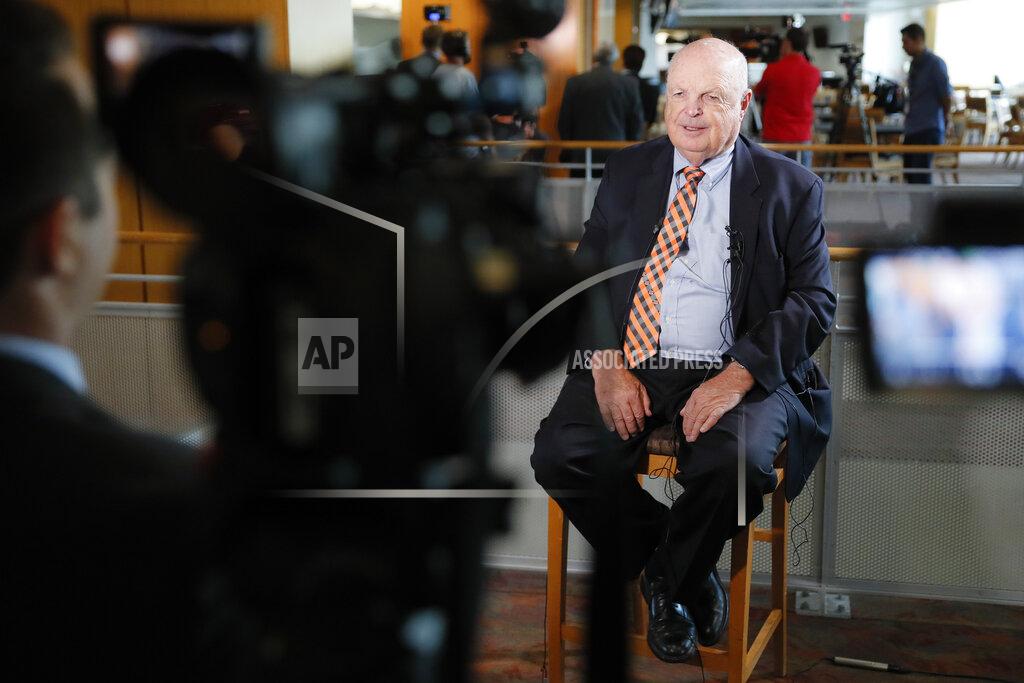 John Minchillo Mike Brown, owner of the Cincinnati Bengals NFL football team, speaks while being interviewed at Paul Brown Stadium during the team's media luncheon, Tuesday, July 23, 2019, in Cincinnati. (AP Photo/John Minchillo)