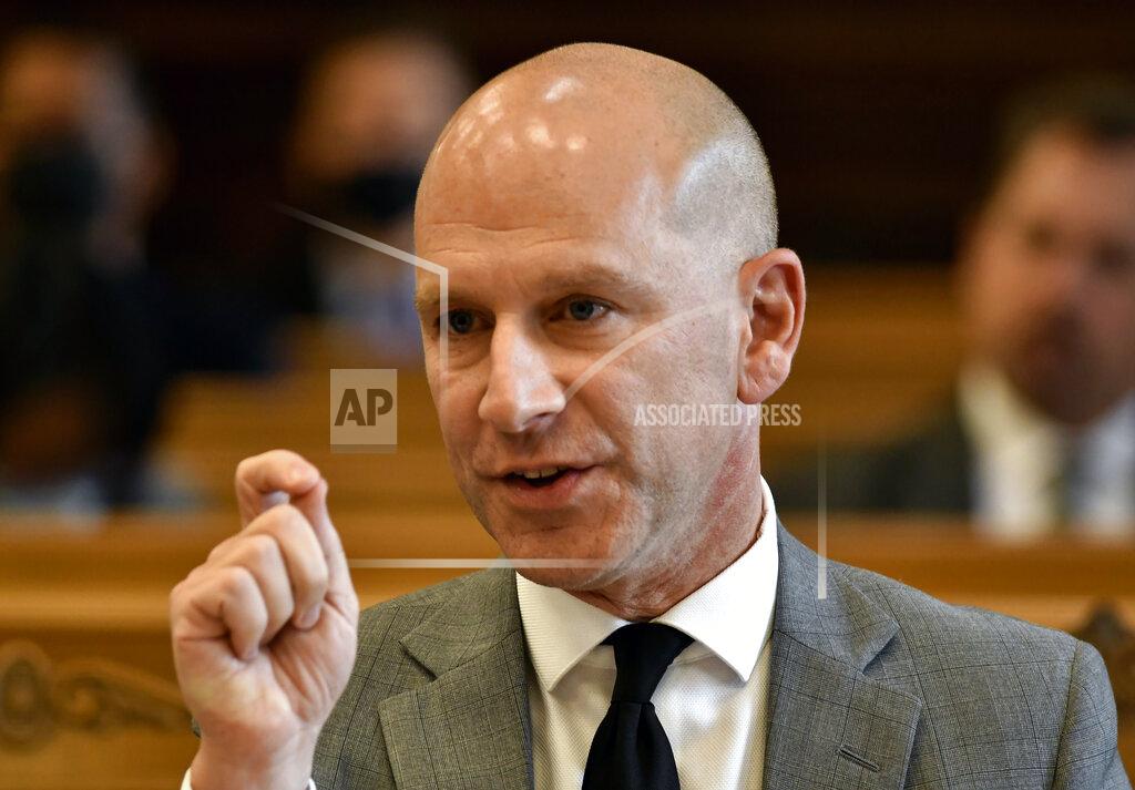 Sean Krajacic Corey Chirafisi, an attorney for Kyle Rittenhouse, speaks during a motion hearing in Kenosha, Wis., on Friday, Sept. 17, 2021. Rittenhouse traveled from his home in Antioch, Ill., about 20 miles (32 kilometers) to Kenosha on Aug. 25, 2020, after seeing a post on social media for militia to protect businesses. Rittenhouse faces multiple charges in the August 2020 shootings in Kenosha. (Sean Krajacic/The Kenosha News via AP)