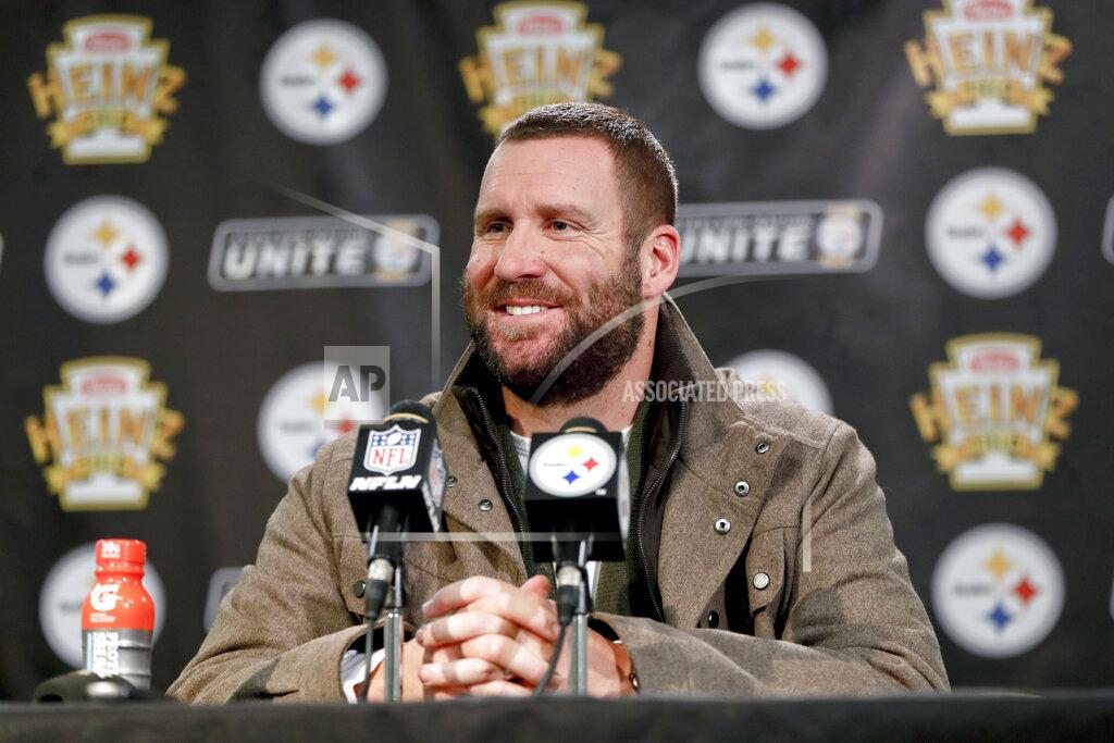 Keith Srakocic FILE - In this Dec. 16, 2018, file photo, Pittsburgh Steelers quarterback Ben Roethlisberger talks to reporters during a news conference after an NFL football game against the New England Patriots, in Pittsburgh. The Pittsburgh Steelers have reiterated repeatedly during an eventful offseason that quarterback Ben Roethlisberger remains the team's unquestioned leader. They've handed him a new deal to prove it. The Steelers and the two-time Super Bowl winner agreed to terms on a contract extension Wednesday, April 24, 2019, that will keep Roethlisberger in Pittsburgh through the 2021 season. (AP Photo/Keith Srakocic, File)