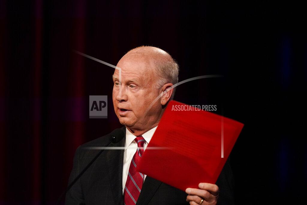 Brynn Anderson Georgia Lt. Gov. candidate Butch Miller participates in a republican primary debate on Tuesday, May 3, 2022, in Atlanta. (AP Photo/Brynn Anderson, Pool)