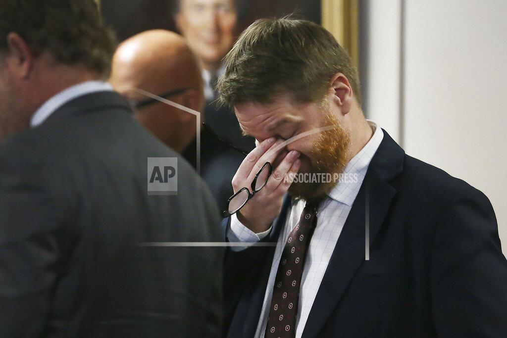 Briana Sanchez Mark Bankston, lawyer for Neil Heslin and Scarlett Lewis, reacts while jurors take a break during closing arguments Friday, Aug. 5, 2022, at the Travis County Courthouse in Austin, Texas. Jurors were asked to assess punitive damages against InfoWars host Alex Jones after awarding $4.1 million in actual damages to the parents of Jesse Lewis on Thursday. (Briana Sanchez/Austin American-Statesman via AP, Pool)