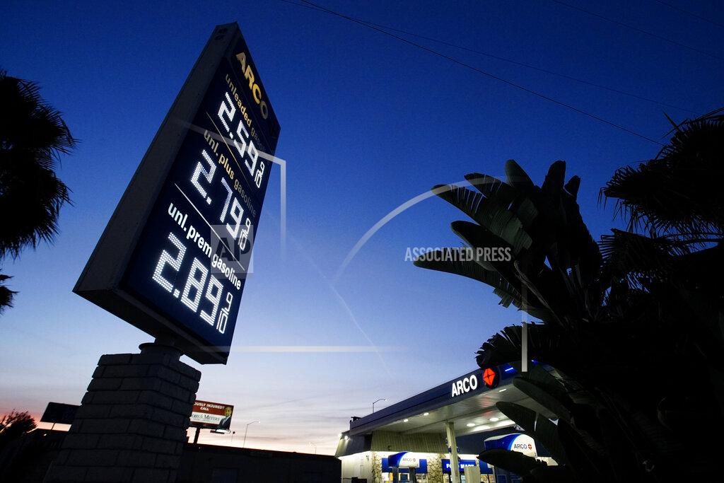 Chris Carlson An Arco service station displays the price of three grades of gasoline Thursday, May 7, 2020, in Santa Ana, Calif. (AP Photo/Chris Carlson)