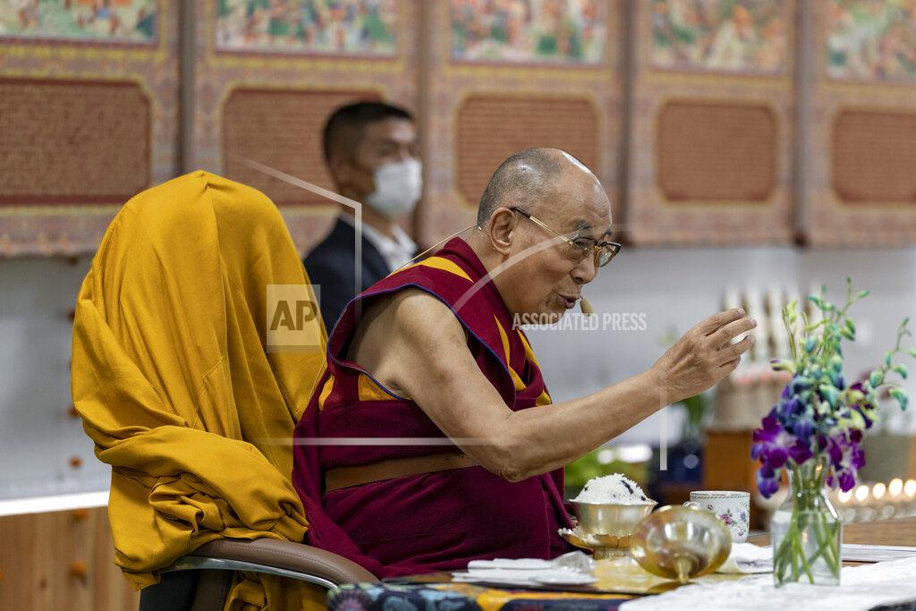 Ashwini Bhatia Tibetan spiritual leader the Dalai Lama gives a talk after inaugurating a museum containing the archives of the institution of the Dalai Lama in Dharmsala, India, Wednesday, July 6, 2022. Exile Tibetans also celebrated their spiritual leader's 87th birthday today. (AP Photo/Ashwini Bhatia)