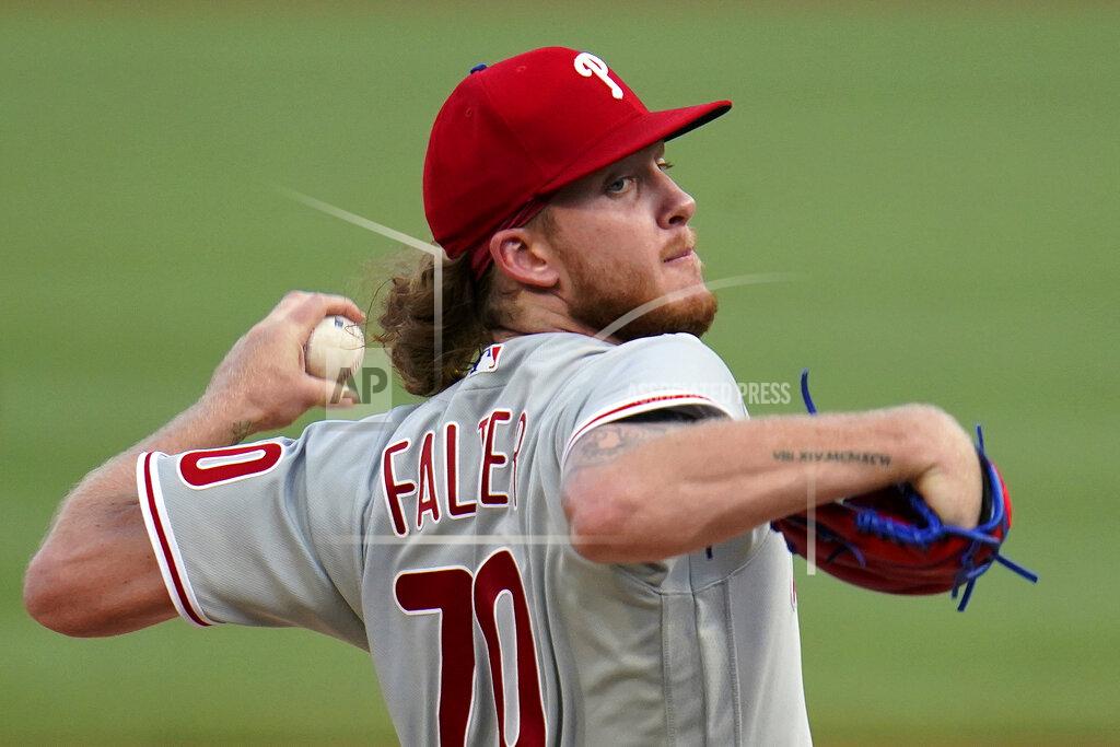 Gene J. Puskar Philadelphia Phillies starting pitcher Bailey Falter delivers during the first inning of the team's baseball game against the Pittsburgh Pirates in Pittsburgh, Friday, July 29, 2022. (AP Photo/Gene J. Puskar)