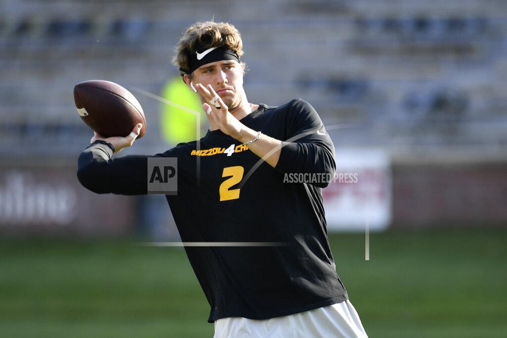 L.g. Patterson Missouri wide receiver Micah Wilson warms up before the start of an NCAA college football game between LSU and Missouri Saturday, Oct. 10, 2020, in Columbia, Mo. (AP Photo/L.G. Patterson)