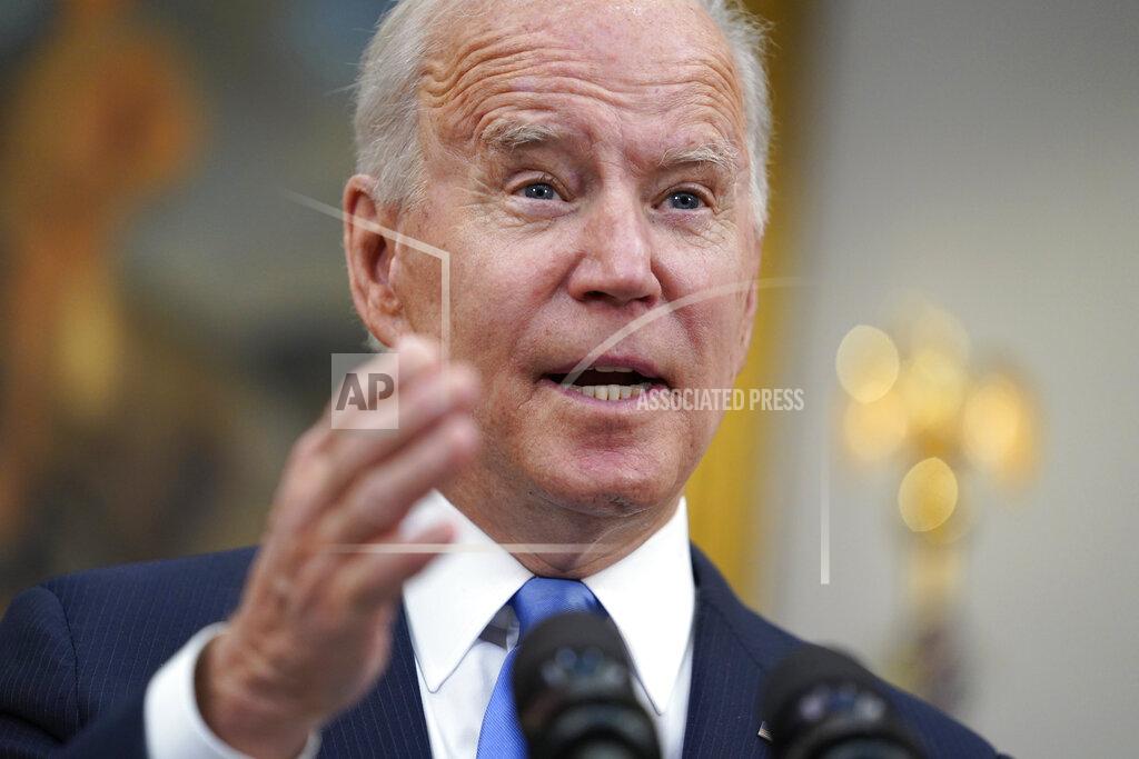 Evan Vucci President Joe Biden delivers remarks about the Colonial Pipeline hack, in the Roosevelt Room of the White House, Thursday, May 13, 2021, in Washington. (AP Photo/Evan Vucci)