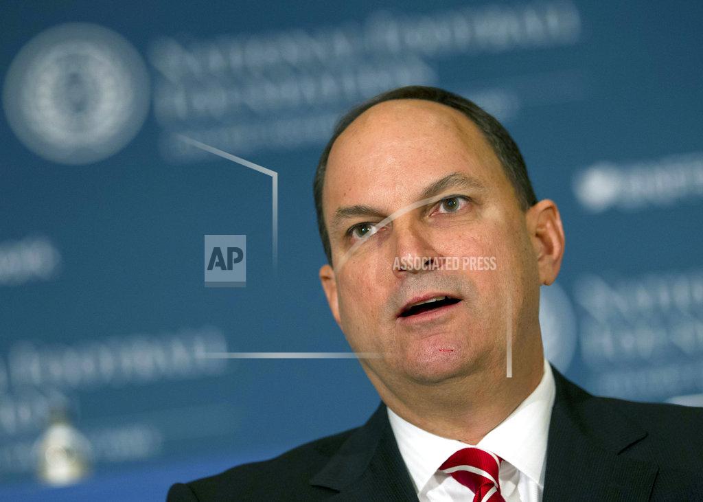 Jin Lee FILE- In this Dec. 10, 2013, file photo, University of Oklahoma athletic director Joe Castiglione speaks during the 56th National Football Foundation Annual Awards ceremonies in New York. Castiglione is among three athletic directors representing Power Five leagues who are new members of the College Football Playoff selection committee. Nearly half of the 13 committee members are serving for the first time. There are six new members taking part in the process to determine the first ranking for this season. It is the biggest turnover since the original group in 2013. The first 2018 ranking comes out Tuesday night, Oct. 30, 2018. It will be the first of six rankings this season to determine who plays in the national semifinal games. (AP Photo/Jin Lee, File)