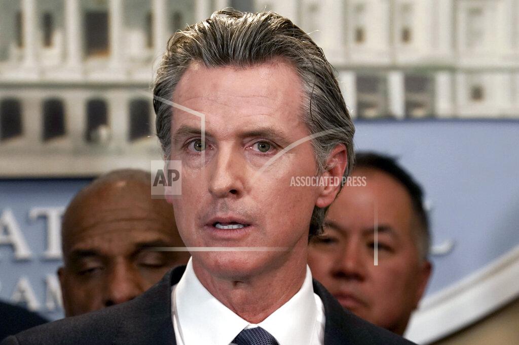 Rich Pedroncelli California Gov. Gavin Newsom discusses the recent mass shooting in Texas, during a news conference in Sacramento, Calif., Wednesday, May 25, 2022. Flanked by lawmakers from both houses of the state legislature, Newsom said he is ready to sign more restrictive gun measures passed by lawmakers.(AP Photo/Rich Pedroncelli)