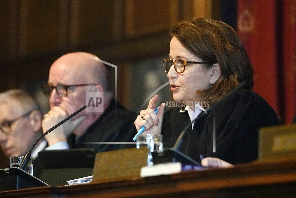 Indiana Chief Justice Loretta Rush speaks during a Supreme Court hearing, Thursday, Jan. 19, 2023, in Indianapolis. A top state lawyer urged the Indiana Supreme Court to uphold the state's Republican-backed abortion ban, even as the justices weighed whether they should decide its constitutionality before lower courts have fully considered the case. (AP Photo/Darron Cummings, Pool)
