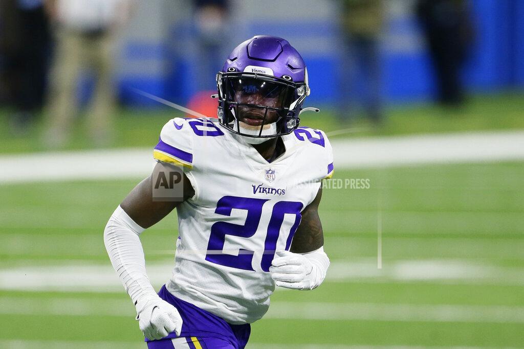 Duane Burleson FILE - Minnesota Vikings cornerback Jeff Gladney plays during the second half of an NFL football game against the Detroit Lions, Jan. 3, 2021, in Detroit. Gladney, a defensive back for the Arizona Cardinals, has died in a car crash in Dallas. He was 25. Gladney’s death was confirmed by the Cardinals and his agent, Brian Overstreet. Gladney played at TCU and was a 2020 first-round draft pick of the Vikings. (AP Photo/Duane Burleson, File)