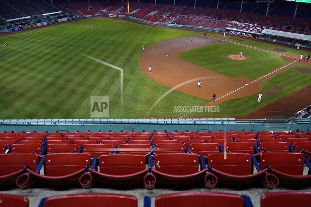 Charles Krupa Empty seats sit in a stadium without fans during the fourth inning of a Boston Red Sox baseball game at Fenway Park in Boston, Thursday, Sept. 24, 2020. The Red Sox played their final home game of the COVID-19 outbreak-disrupted season, against the Baltimore Orioles. (AP Photo/Charles Krupa)