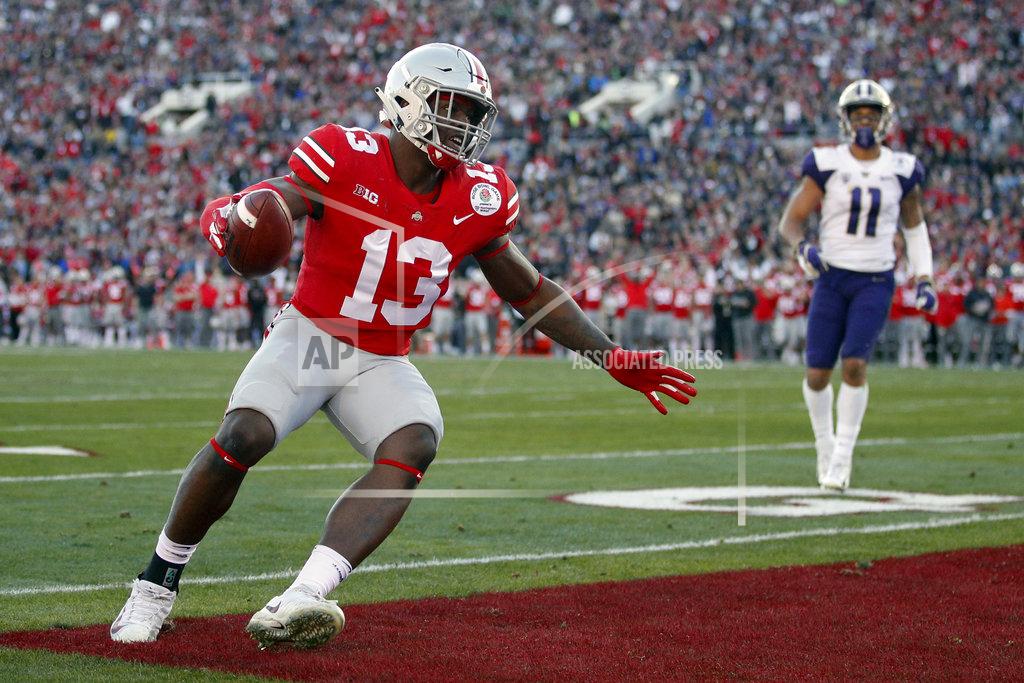 Jae C. Hong Ohio State tight end Rashod Berry celebrates after scoring against Washington during the first half of the Rose Bowl NCAA college football game Tuesday, Jan. 1, 2019, in Pasadena, Calif. (AP Photo/Jae C. Hong)