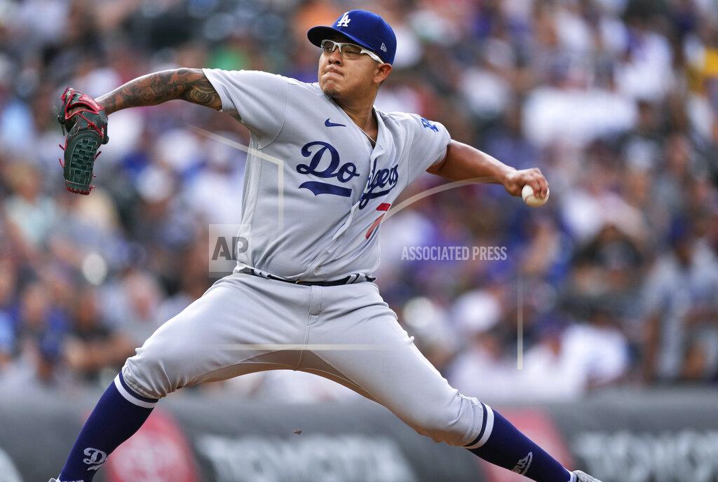 David Zalubowski Los Angeles Dodgers starting pitcher Julio Urias works against the Colorado Rockies during the first inning of a baseball game Wednesday, June 29, 2022, in Denver. (AP Photo/David Zalubowski)