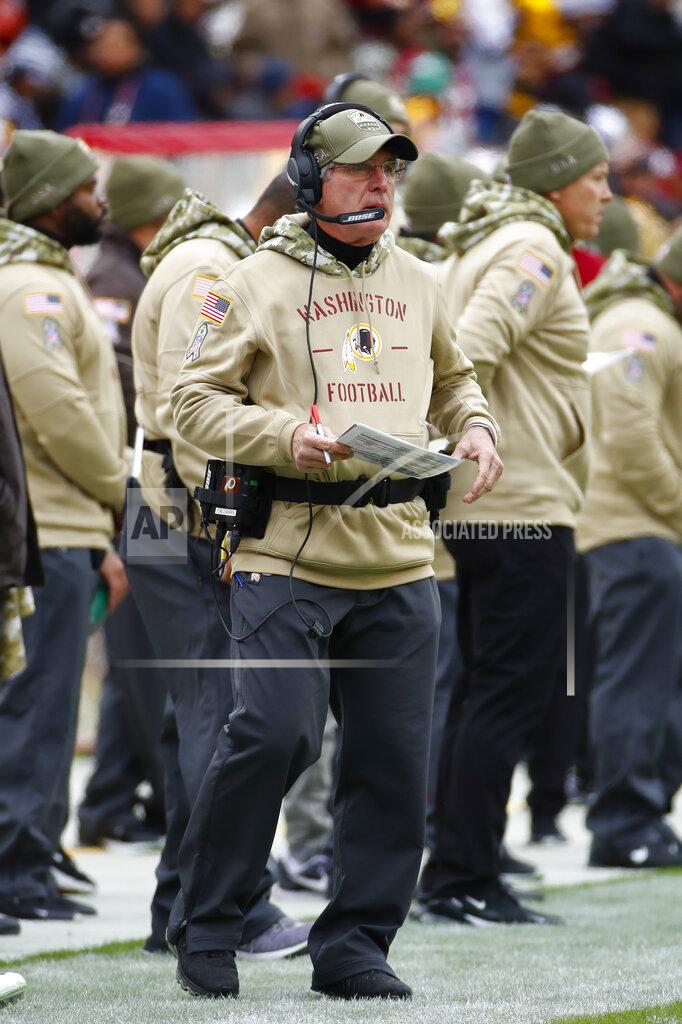 Patrick Semansky Washington Redskins interim head coach Bill Callahan on the sidelines in the first half of an NFL football game against the Washington Redskins, Sunday, Nov. 17, 2019, in Landover, Md. (AP Photo/Patrick Semansky)