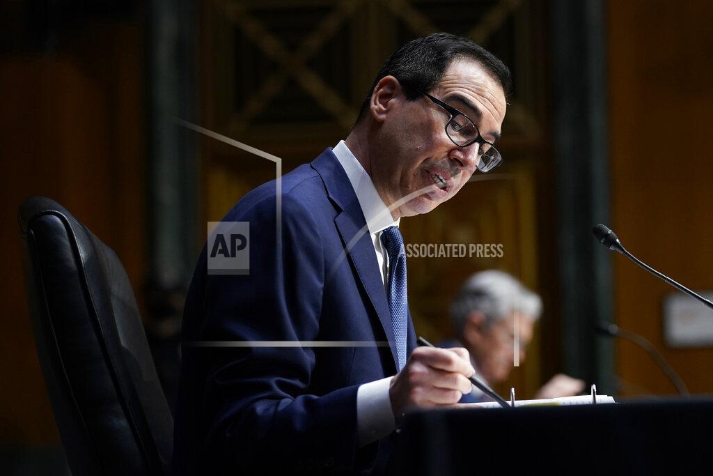 Susan Walsh Treasury Secretary Steven Mnuchin testifies during a Senate Banking Committee hearing on 'The Quarterly CARES Act Report to Congress' on Capitol Hill in Washington, Tuesday, Dec. 1, 2020. (AP Photo/Susan Walsh, Pool)